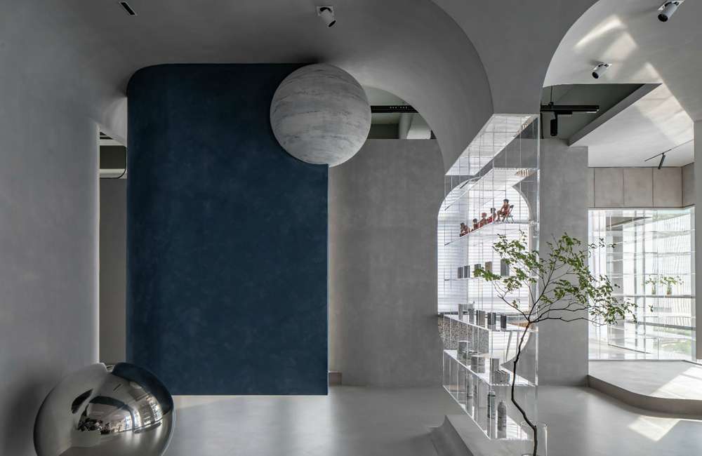 鄭州生物醫(yī)藥公司展廳裝修設(shè)計效果圖