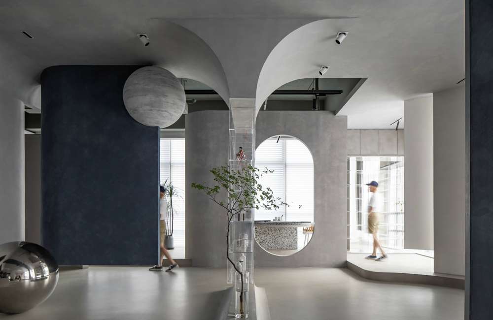 鄭州生物醫(yī)藥公司展廳裝修設(shè)計效果圖