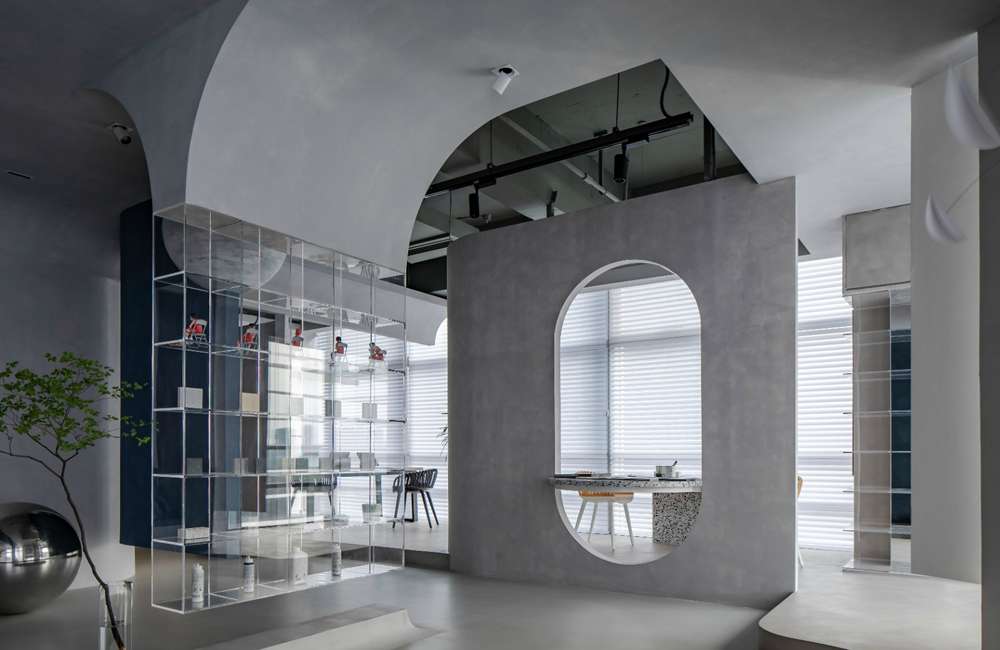 鄭州生物醫(yī)藥公司展廳裝修設(shè)計效果圖