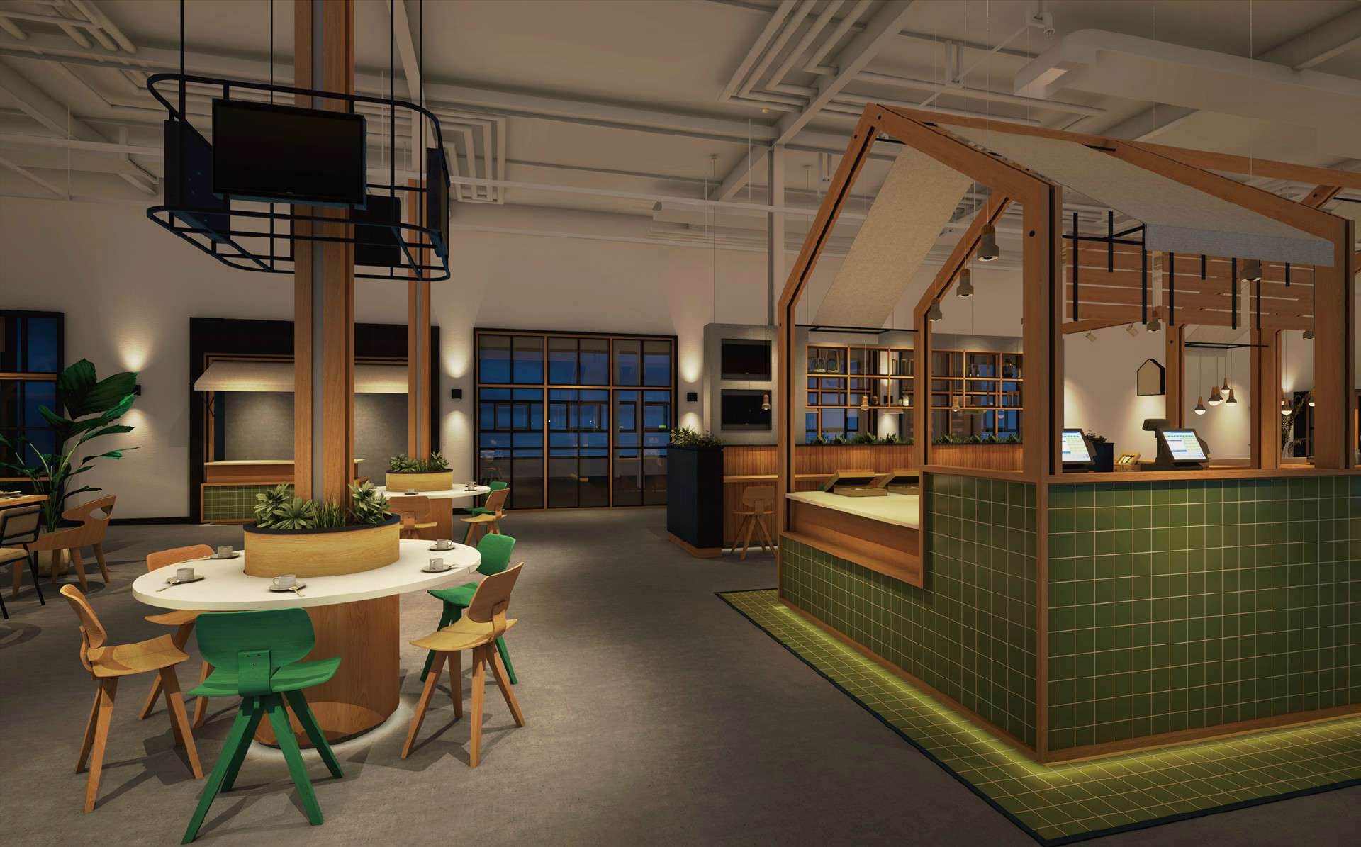 鄭州外貿(mào)公司企業(yè)展廳設計裝修效果圖