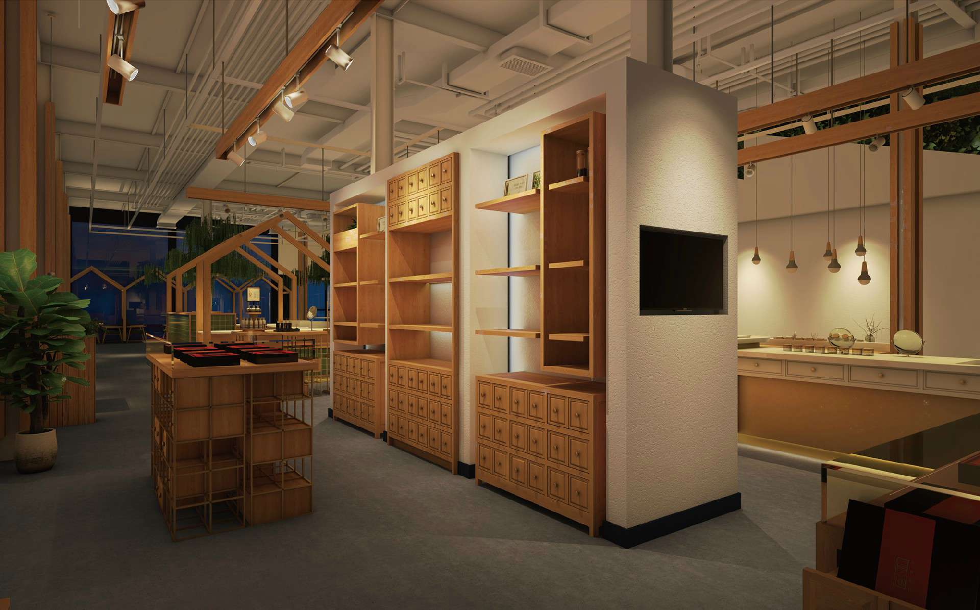 鄭州外貿(mào)公司企業(yè)展廳設計裝修效果圖