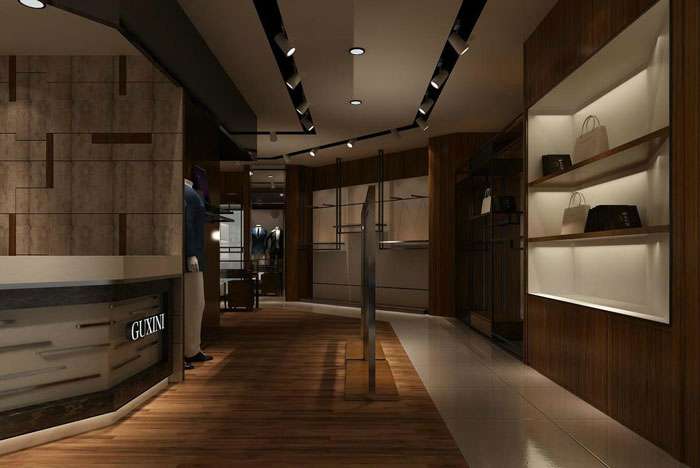 鄭州男西裝專賣(mài)店裝修設(shè)計(jì)效果圖