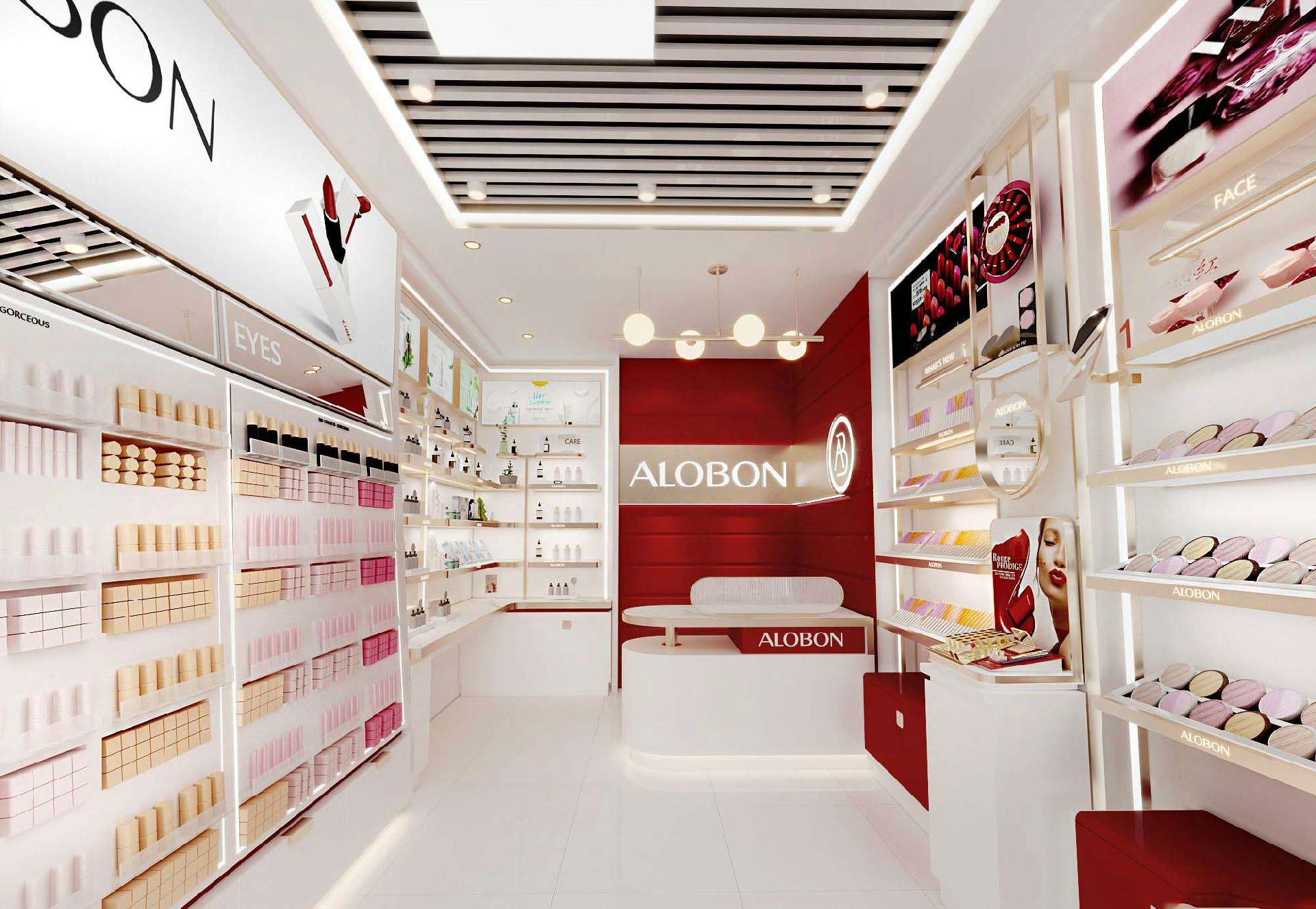 鄭州商場化妝品店裝修設(shè)計(jì)效果圖