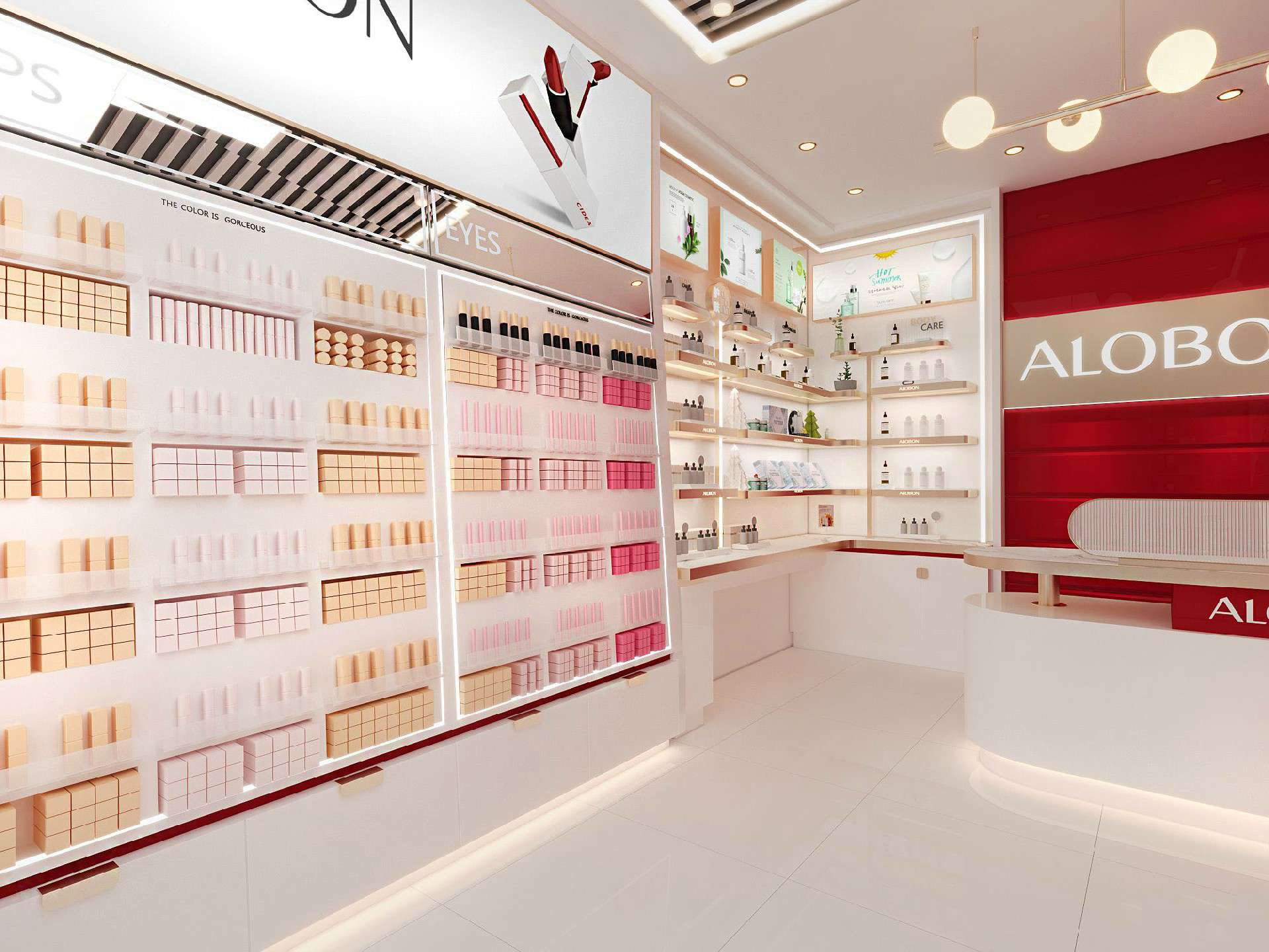 鄭州商場化妝品店裝修設(shè)計(jì)效果圖
