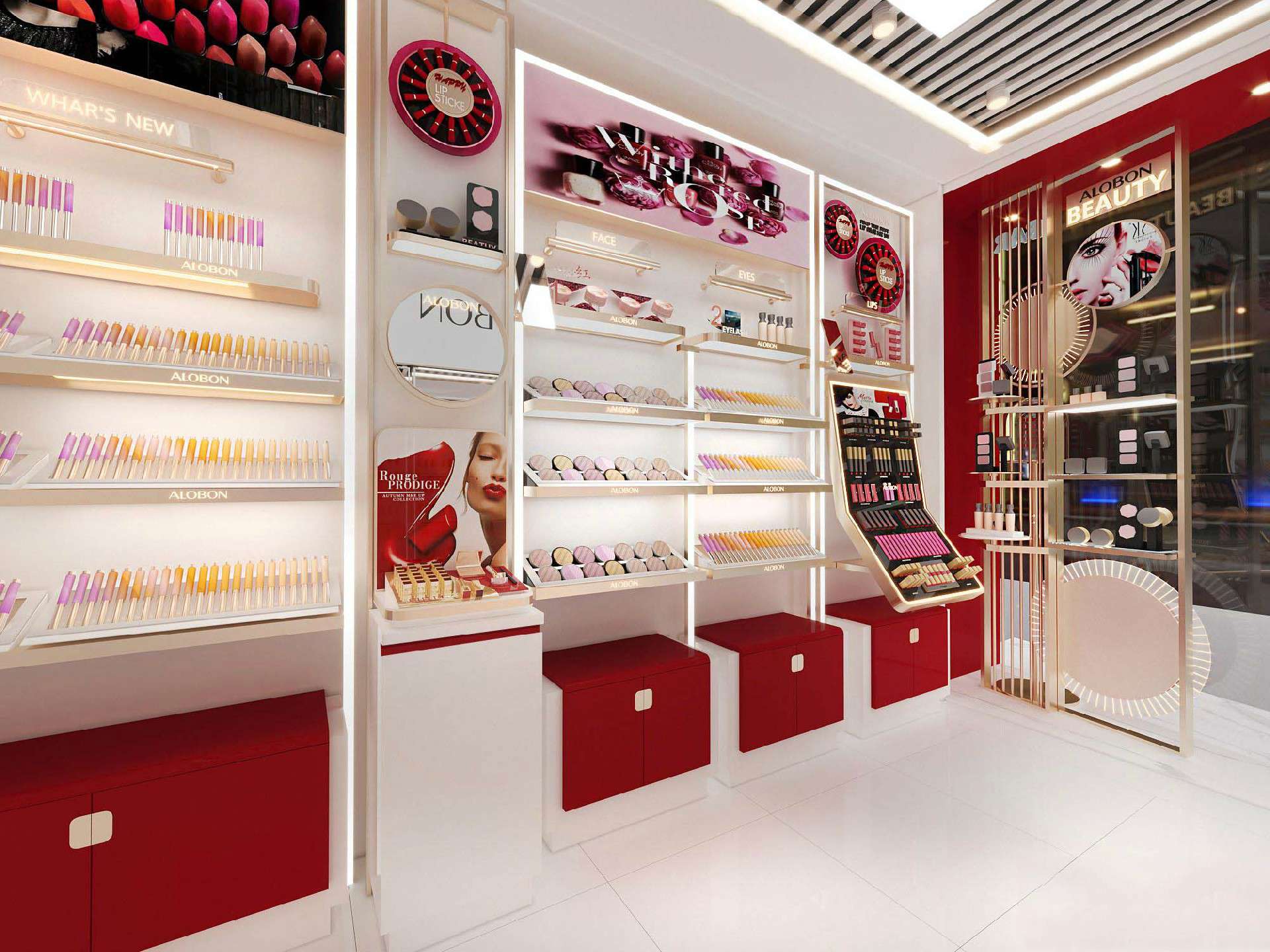 鄭州商場化妝品店裝修設(shè)計(jì)效果圖