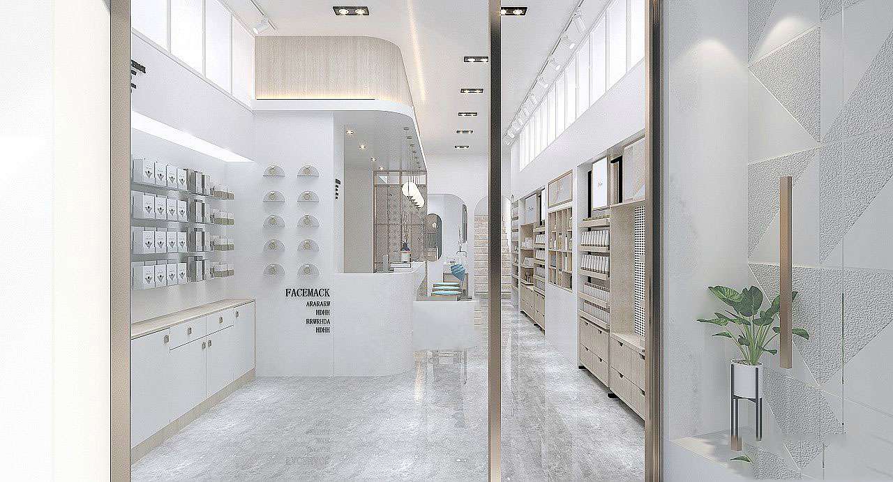 鄭州商場(chǎng)化妝品專柜裝修設(shè)計(jì)效果圖