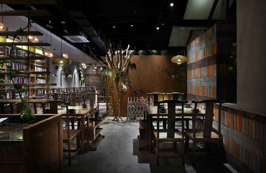 800平米黑馬火鍋店裝修設(shè)計效果圖