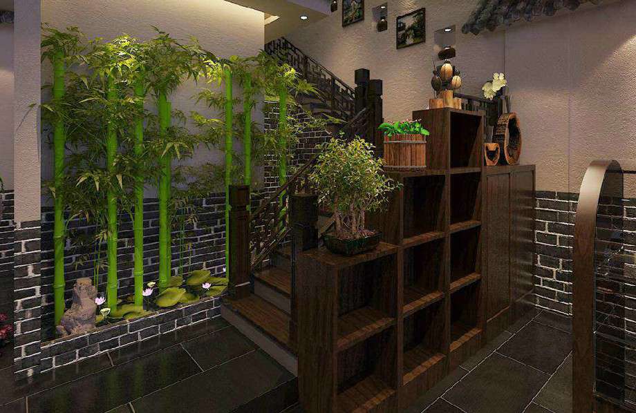 小灶臺(tái)中餐館裝修設(shè)計(jì)效果圖