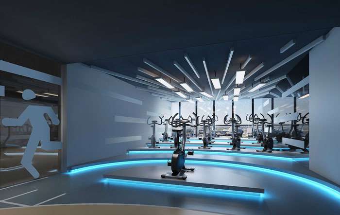鄭州健身會所裝修設(shè)計(jì)效果圖