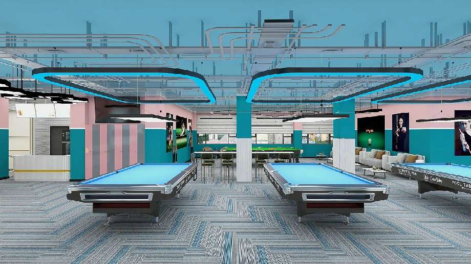 鄭州臺(tái)球俱樂部裝修設(shè)計(jì)效果圖