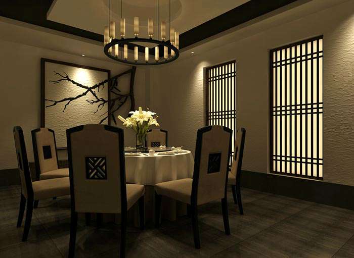 現(xiàn)代中式風(fēng)格中餐廳裝修設(shè)計效果圖