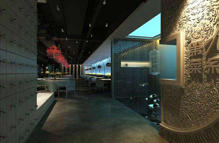 現(xiàn)代中式風(fēng)格中餐廳裝修設(shè)計效果圖