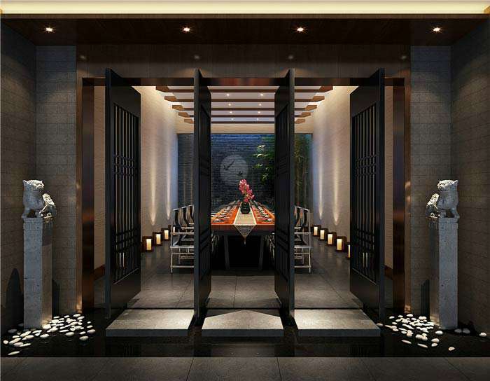 肥牛火鍋店裝修設(shè)計(jì)效果圖