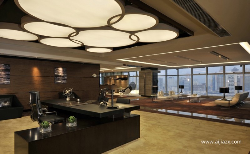 140平米投資公司辦公室室內(nèi)裝修設計