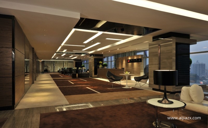 140平米投資公司辦公室室內(nèi)裝修設計