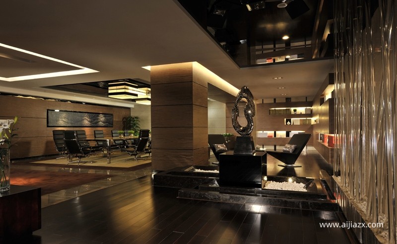 140平米投資公司辦公室室內(nèi)裝修設計