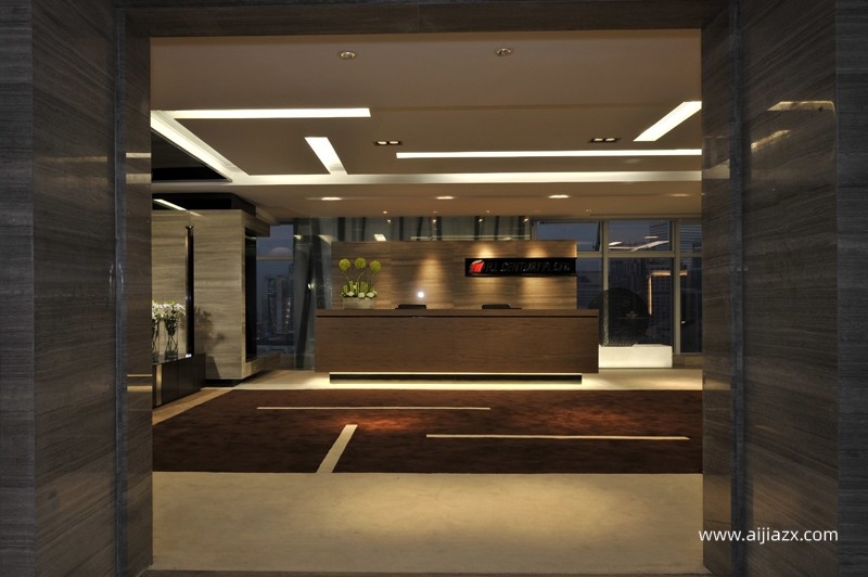 140平米投資公司辦公室室內(nèi)裝修設計