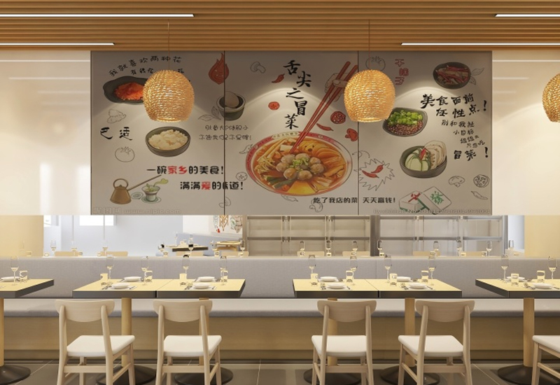 69平米冒菜小吃店裝修設(shè)計(jì)