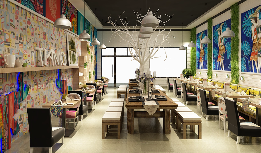 鄭州米線店裝修設(shè)計效果圖