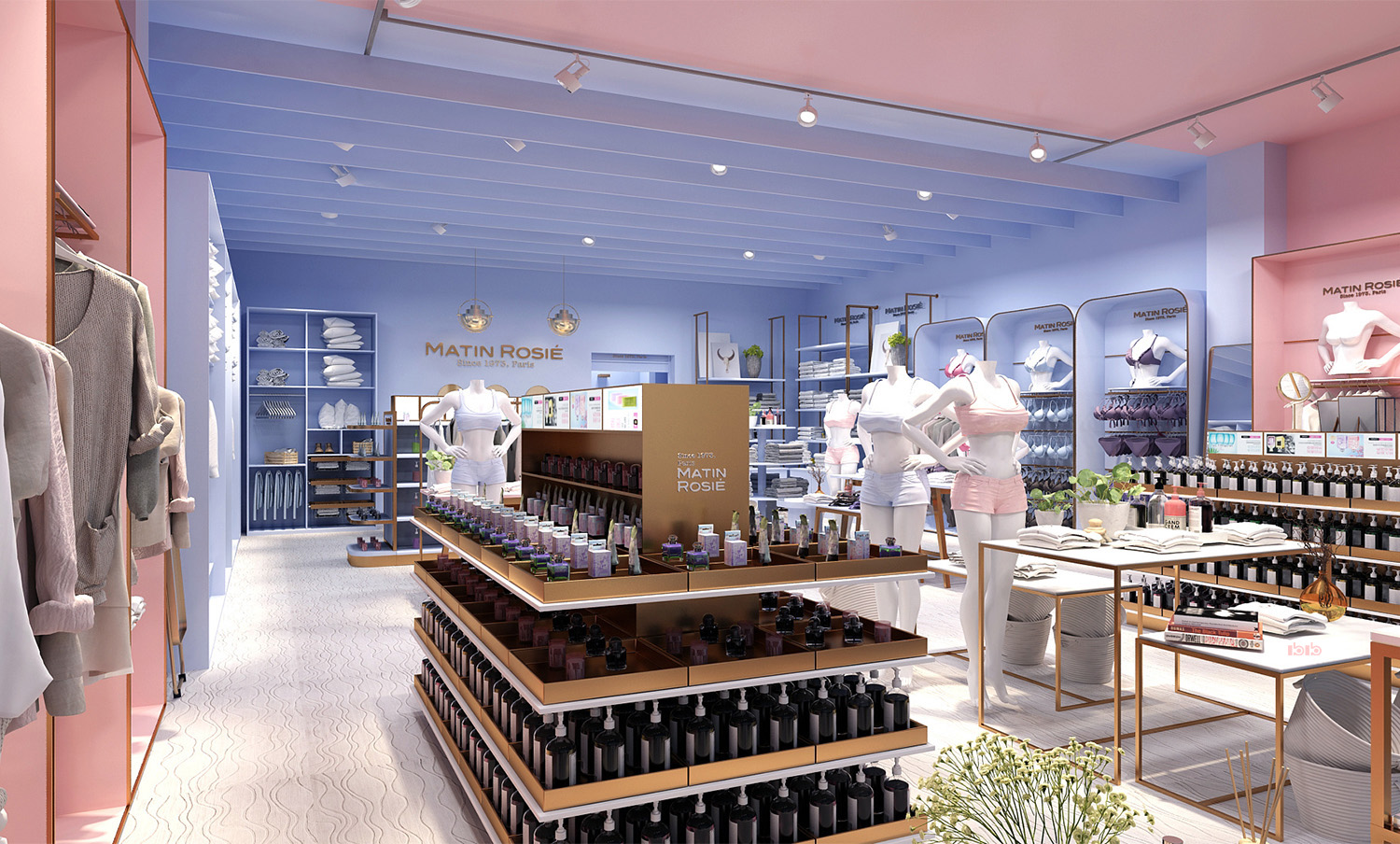 鄭州女士服裝店鋪裝修設(shè)計效果圖