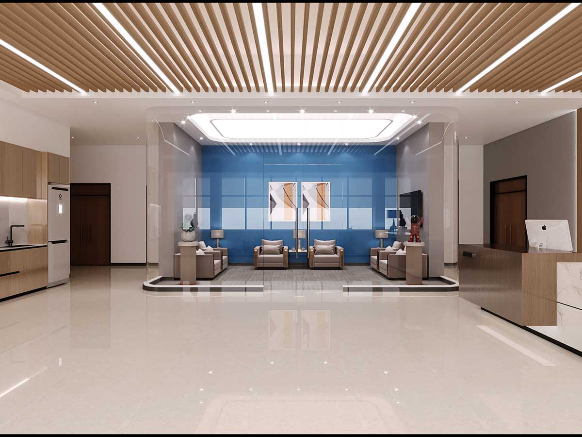 產業(yè)園800平米辦公室裝修設計案例欣賞