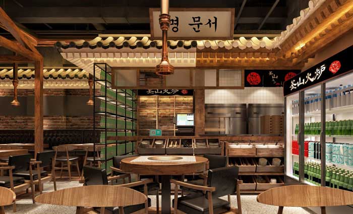 260m2鄭州燒烤店設(shè)計(jì)效果圖