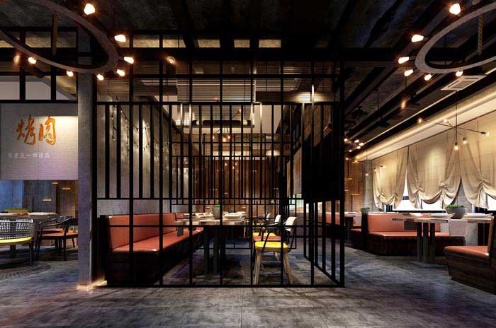 洛陽450平米烤肉店裝修設(shè)計效果圖