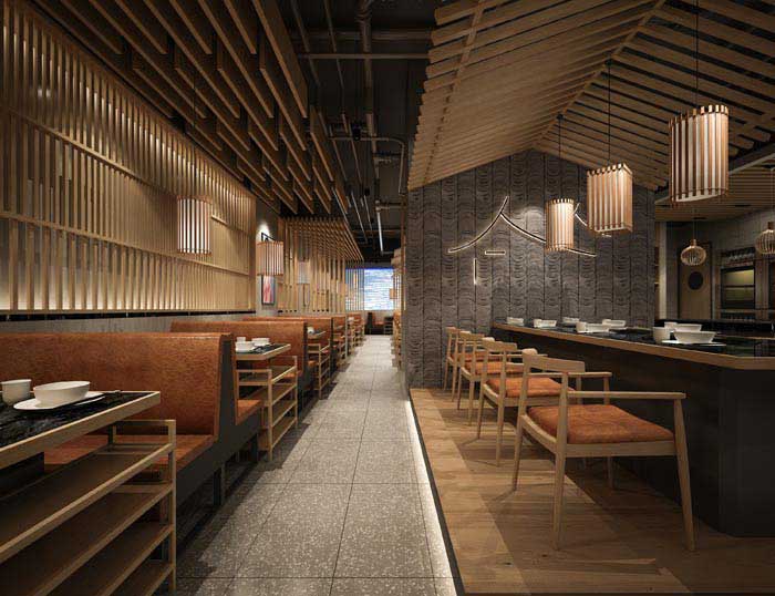 350平米燒烤餐廳裝修設(shè)計效果圖