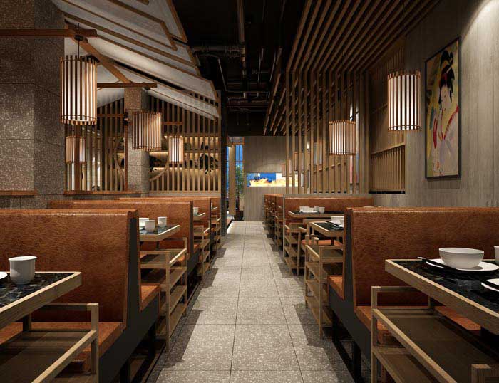 350平米燒烤餐廳裝修設(shè)計效果圖