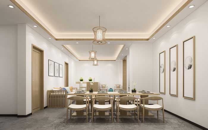 100平米茶室空間設(shè)計效果圖