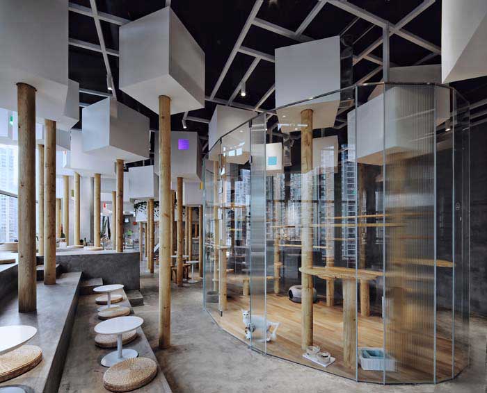 鄭州300m2動物主題咖啡廳設(shè)計效果圖