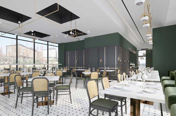 210m2許昌西餐廳裝修設(shè)計效果圖