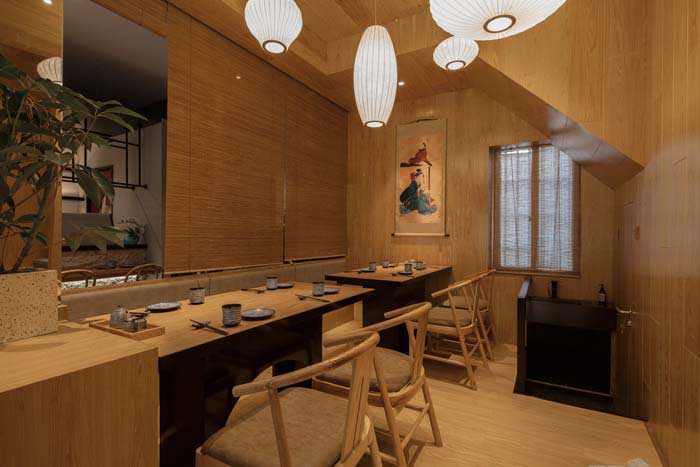 商丘日料餐廳設(shè)計200平米裝修效果圖