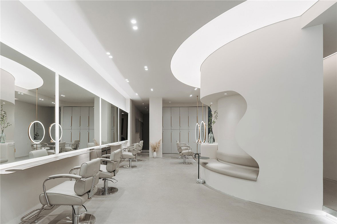 鄭州180平米美發(fā)店裝修設計效果圖