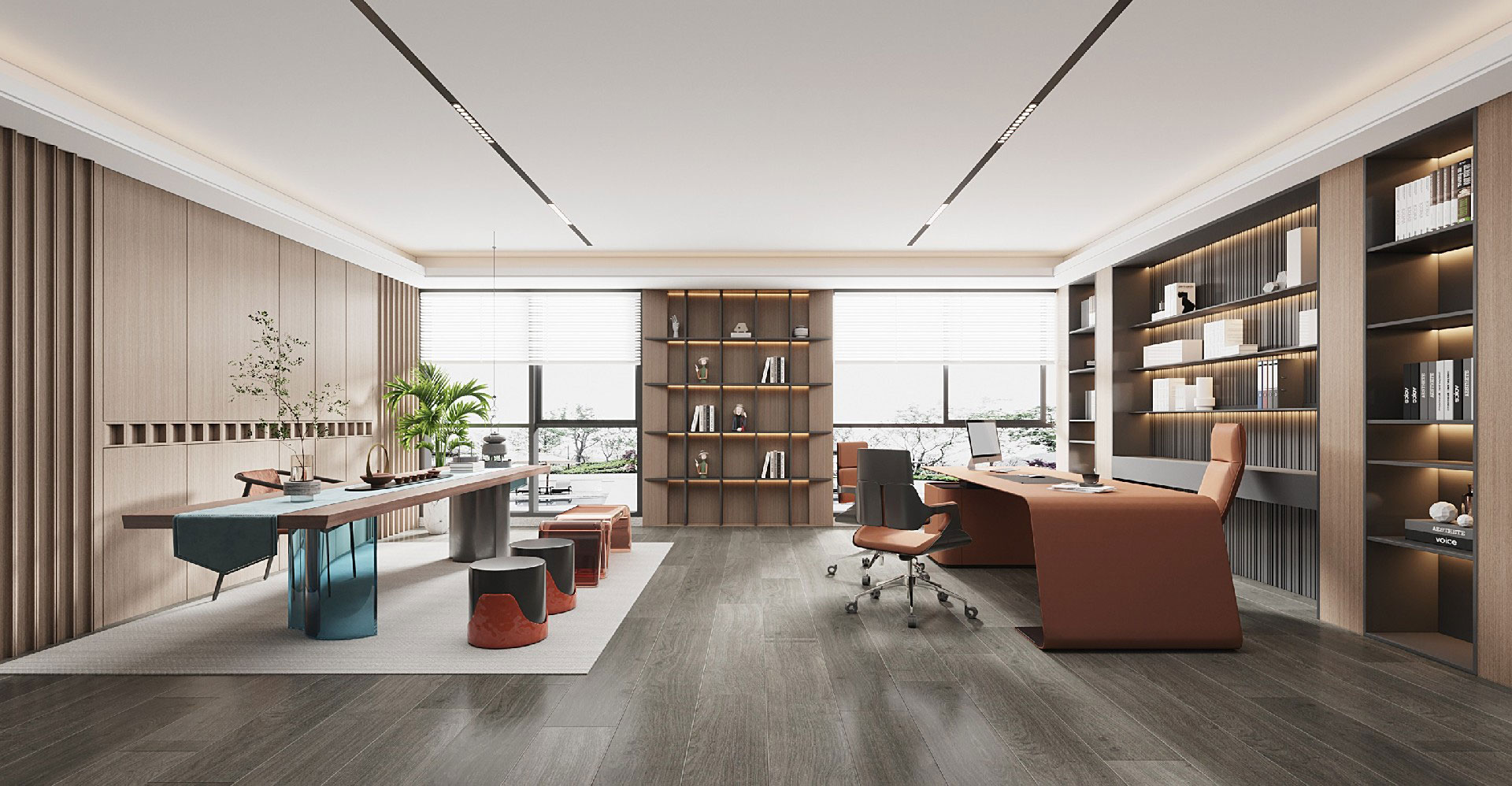 不同風格董事長/總經(jīng)理辦公室裝修效果圖合集