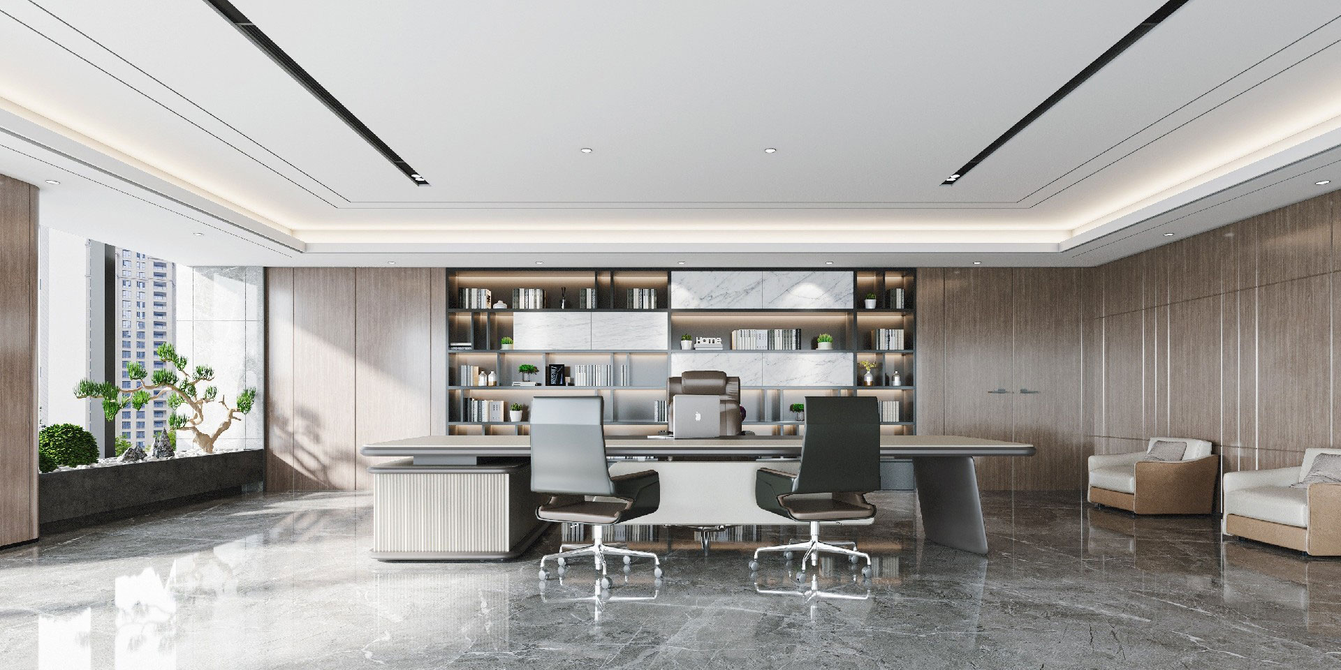 不同風格董事長/總經(jīng)理辦公室裝修效果圖合集
