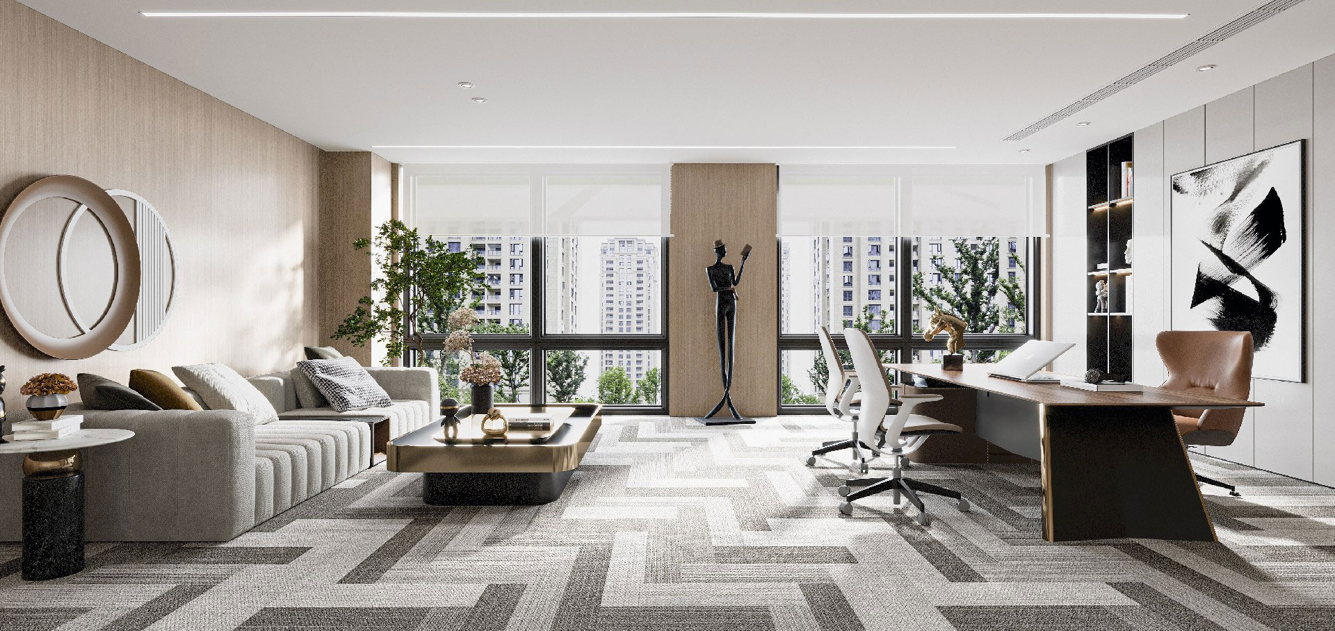 不同風格董事長/總經(jīng)理辦公室裝修效果圖合集