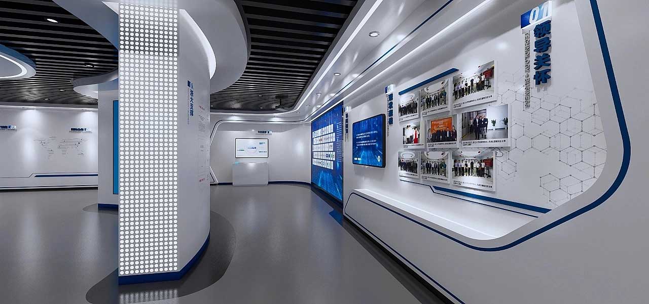 800平米鄭州企業(yè)科技展廳設計效果圖