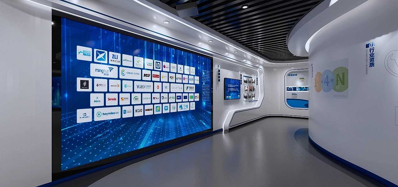 800平米鄭州企業(yè)科技展廳設計效果圖