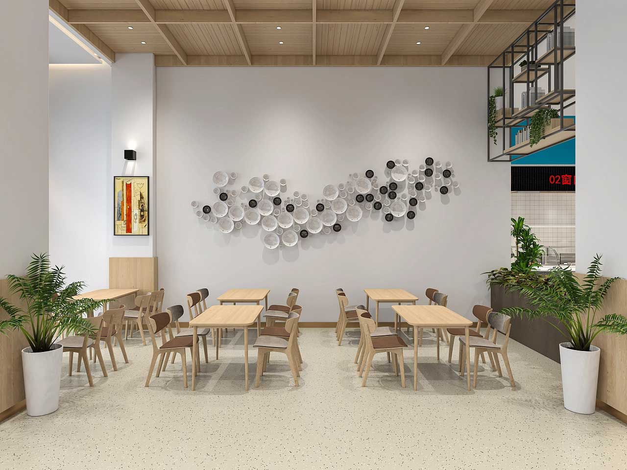 鄭州學(xué)校食堂設(shè)計-學(xué)校食堂裝修設(shè)計效果圖