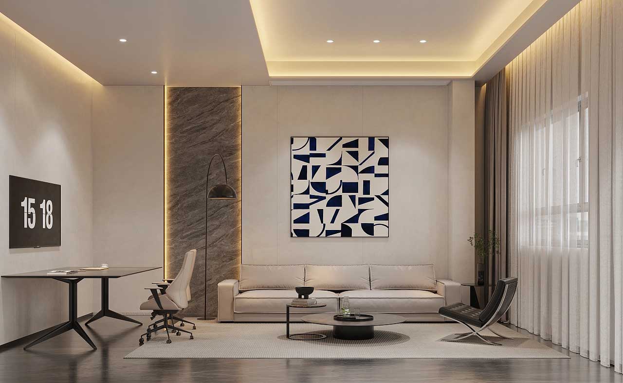 鄭州辦公室設(shè)計-辦公室裝修施工效果圖