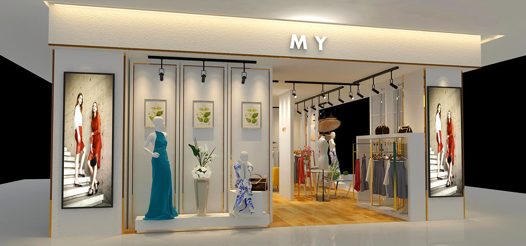45平米女裝專賣店裝修設(shè)計效果圖
