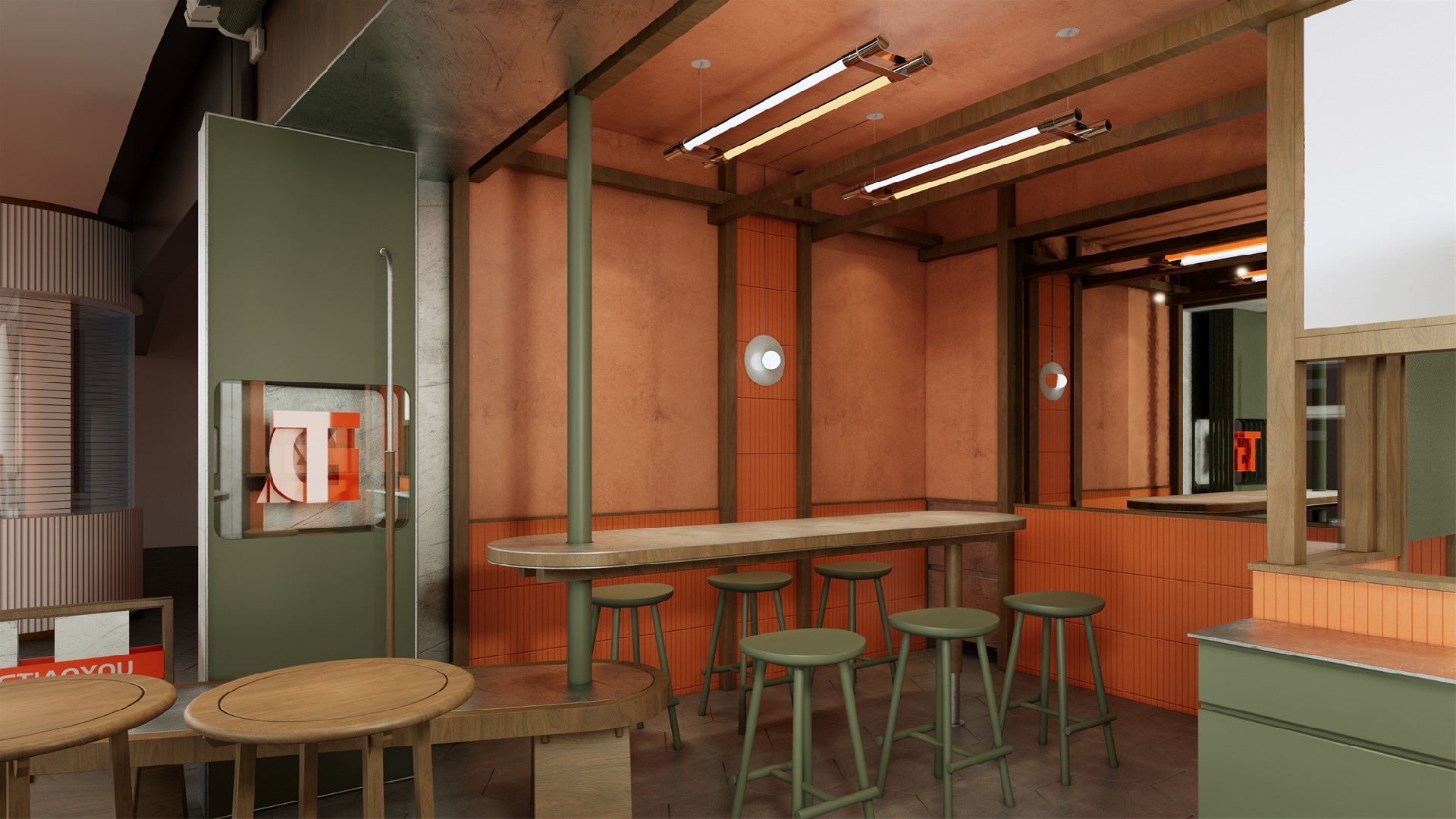 120平米螺螄粉店裝修設(shè)計效果圖