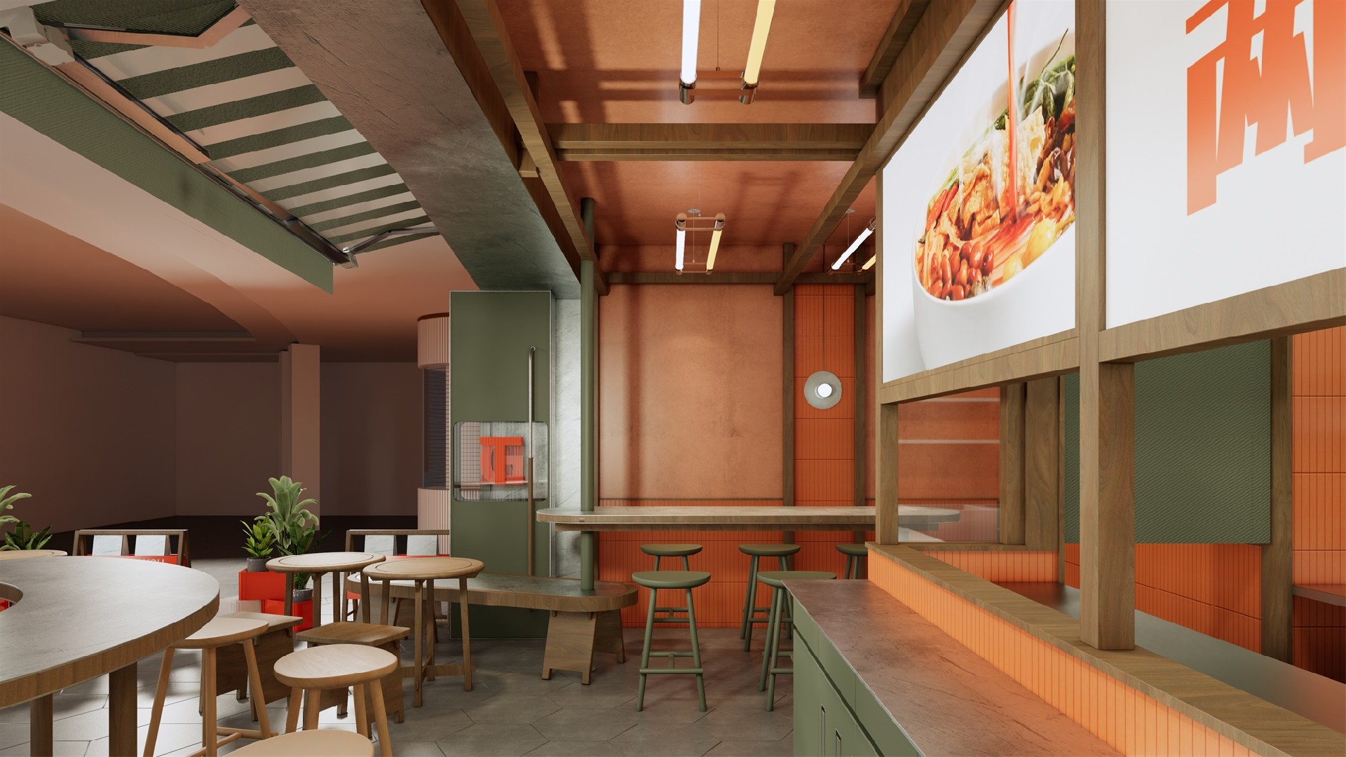 120平米螺螄粉店裝修設(shè)計效果圖