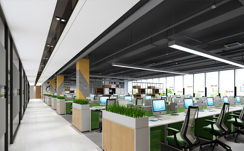 1100平米金融辦公空間裝飾設(shè)計(jì)效果圖
