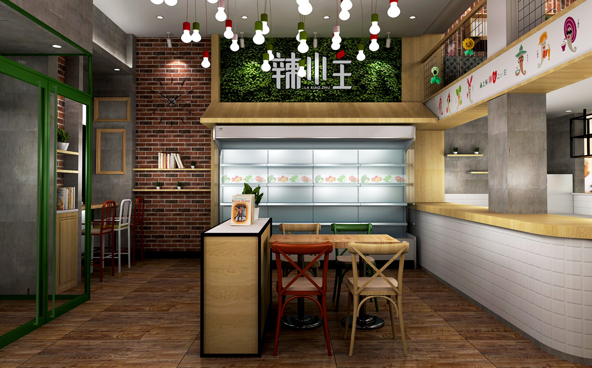 145平米麻辣燙餐飲店設(shè)計效果圖