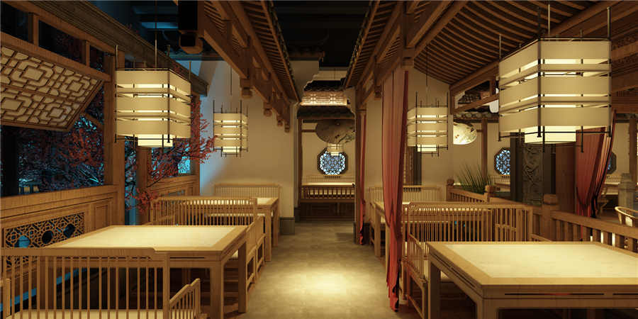 670平米開(kāi)封中餐廳裝修設(shè)計(jì)效果圖