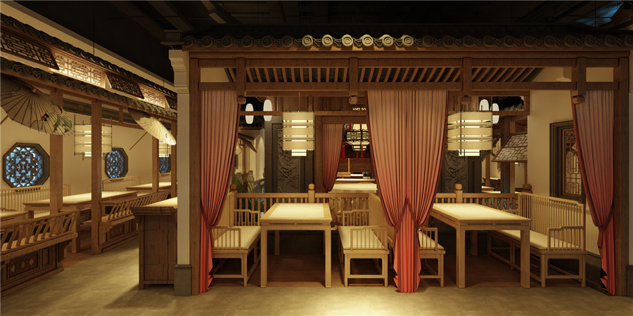 670平米開(kāi)封中餐廳裝修設(shè)計(jì)效果圖