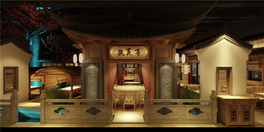 670平米開(kāi)封中餐廳裝修設(shè)計(jì)效果圖