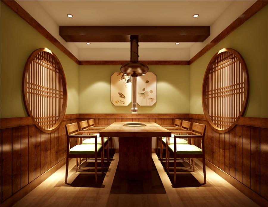 600平米韓式烤肉店設(shè)計裝修效果圖